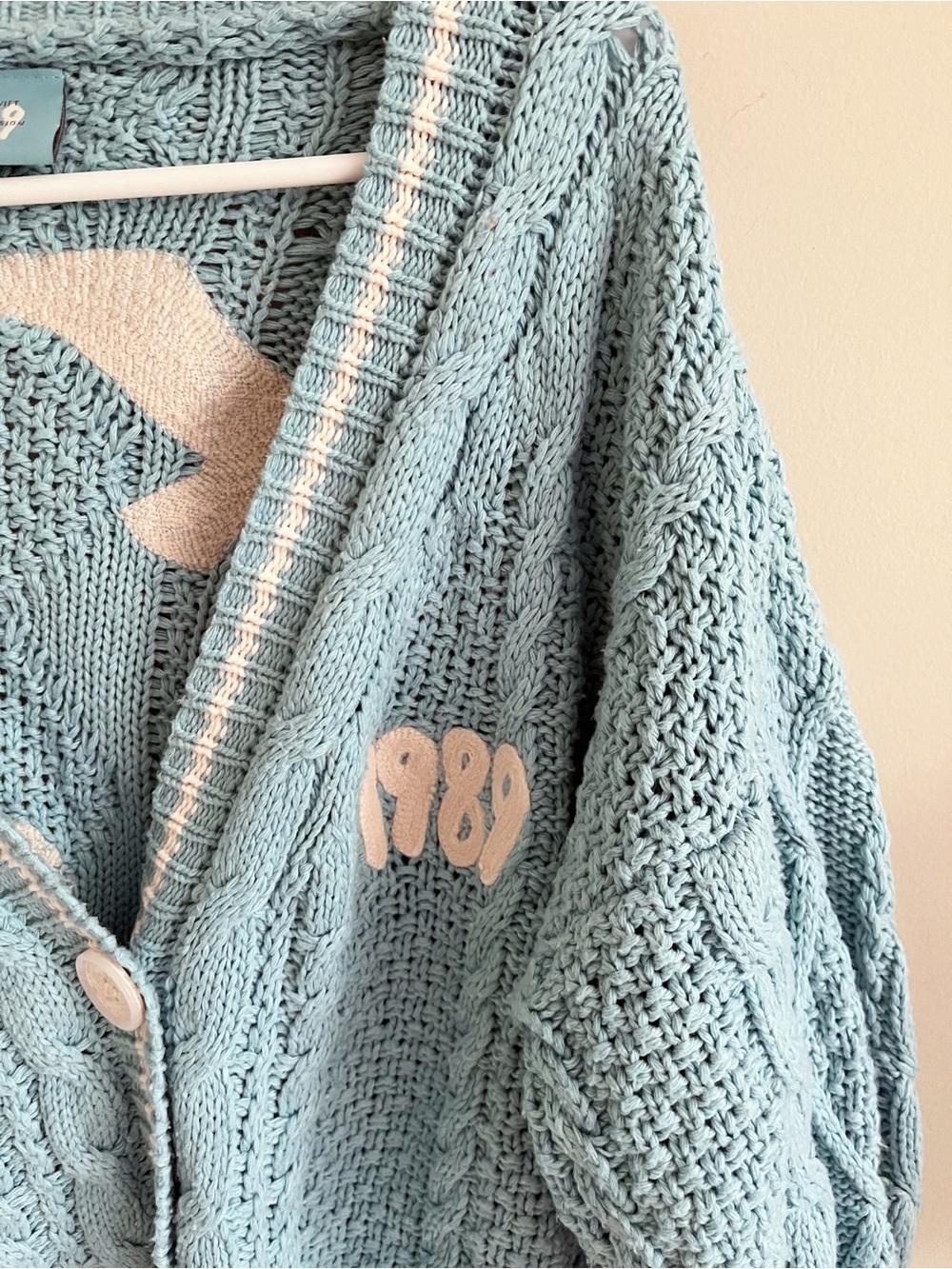 Taylor Swift blue cable knit cardigan M/L Taylor’s Version - Picture 4 of 12